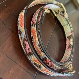 Pastel snakeskin print purse strap
